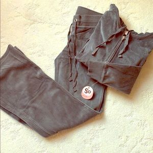 Gray Juniors Velour Lounger Set, NWT